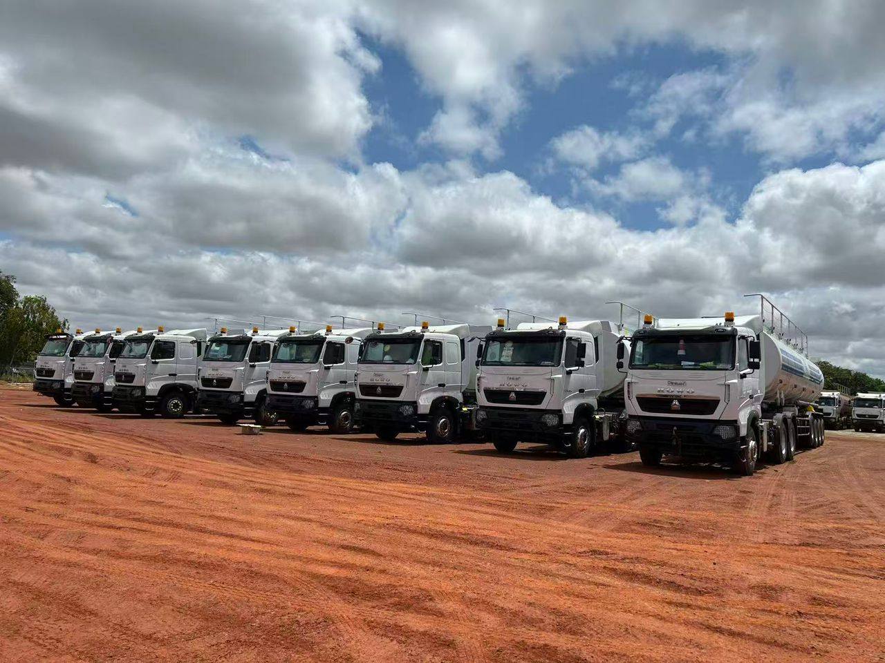 KGL transport truck on the road in the Sahel.